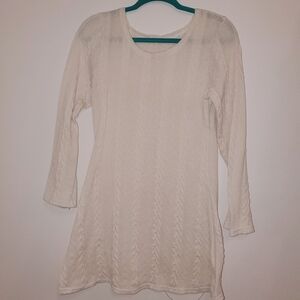 Women's Sweater Tunic/ Dress - Off White 0142